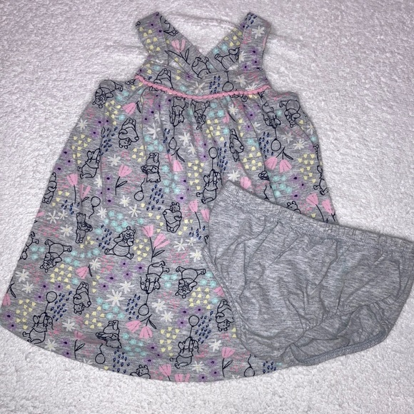Disney jumping beans Winnie the Pooh 12m sundress and diaper cover - Picture 1 of 6